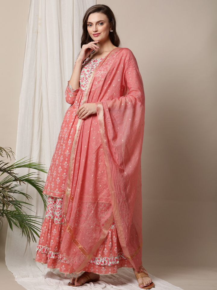3pc. Button-front Feeding Sharara Set