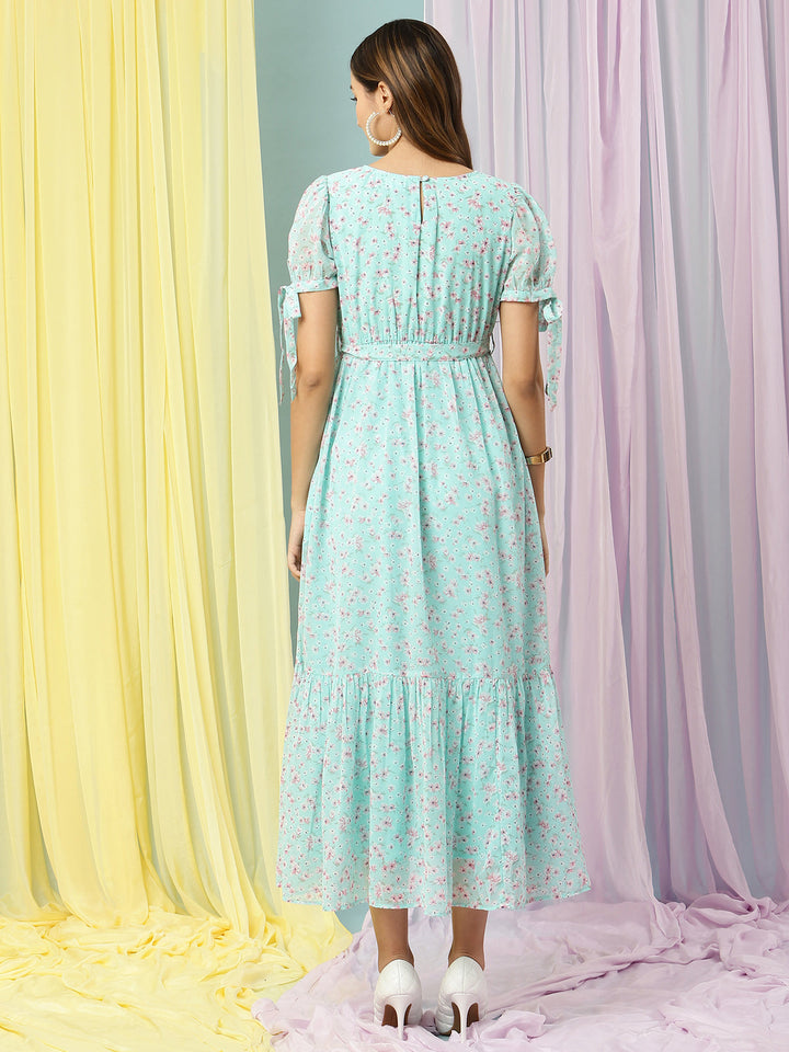 Floral Feeding Long Frock