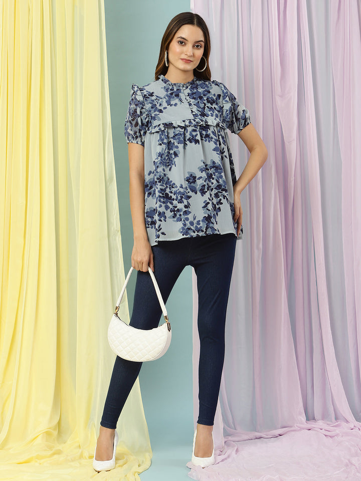 Floral Printed Maternity Top