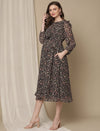 Flower Print Maternity Dress