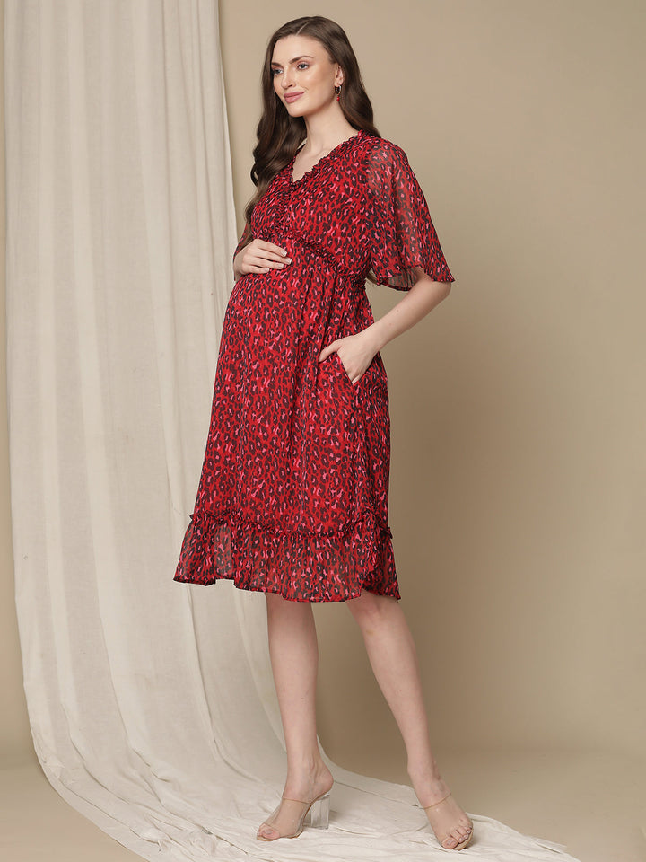 Knee Length Maternity Dress
