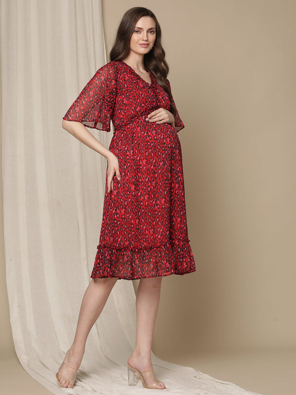 Knee Length Maternity Dress