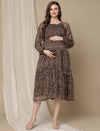 Leopard Print Maternity Dress