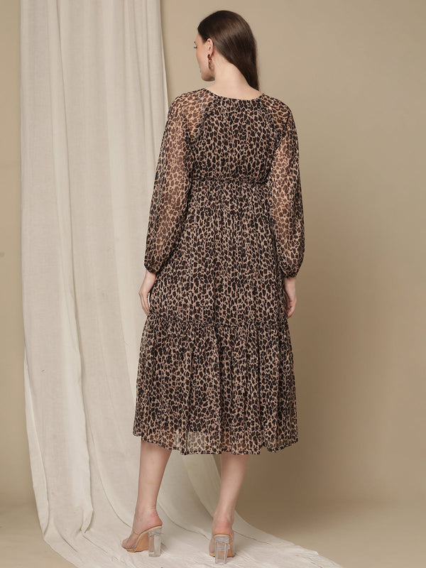 Leopard Print Maternity Dress
