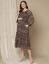 Leopard Print Maternity Dress