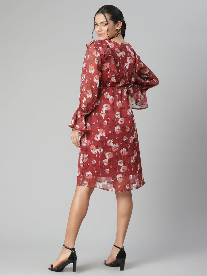 Maternity Empire Waist Lurex Dress