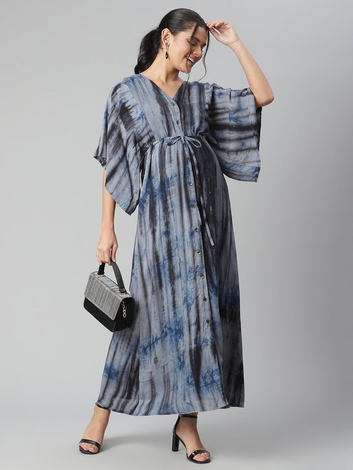 Tie-Dye Maternity Maxi Dress