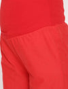 Maternity Cotton Palazzo Pants- Red