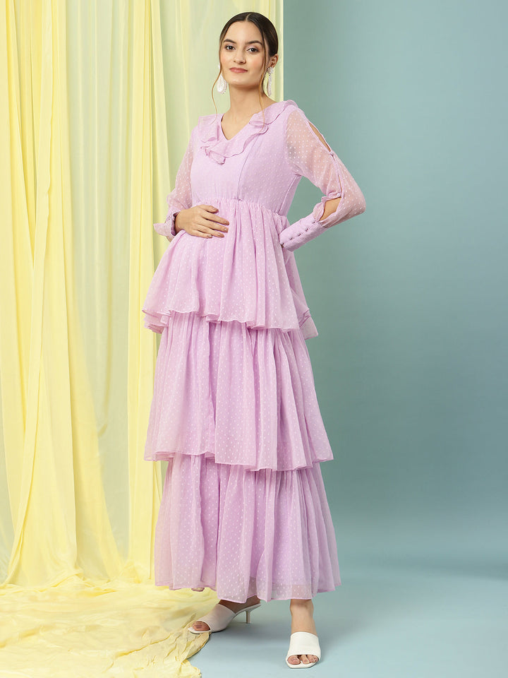 Maternity Tiered Maxi Dress