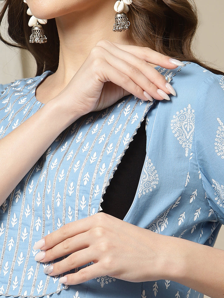 Maternity Anarkali Cotton Kurti