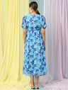 Maternity Blue Floral Dress