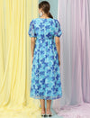 Maternity Blue Floral Dress