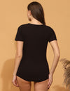 Maternity Bodysuit Top- Black
