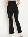 High-rise Bootcut Maternity Pants- Black
