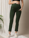 Straight-Leg Maternity Pants- Green