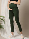 Straight-Leg Maternity Pants- Green