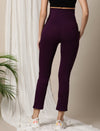Straight-Leg Maternity Pants- Purple