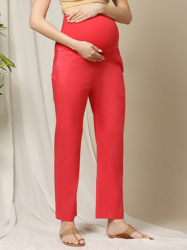 maternity cigarette pants pink 4 c4fce83d f8cf 46f6 9732