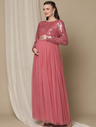Sequin Pink Maternity Dress