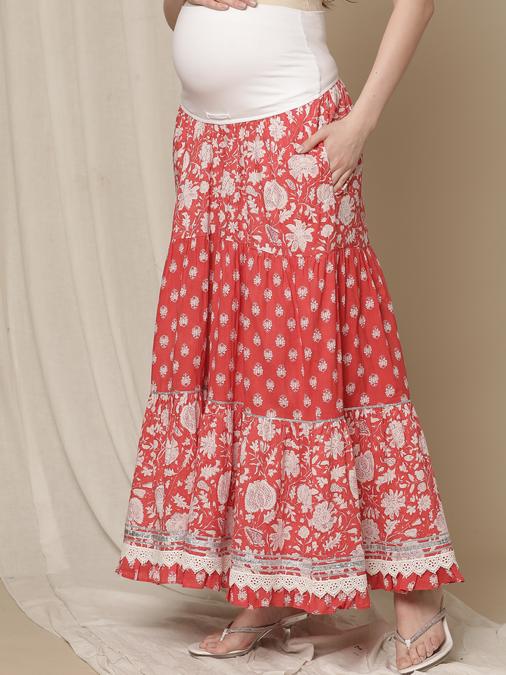 3pc. Maternity Kurti with Sharara Set