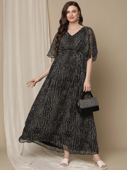 Black Maternity Maxi Dress