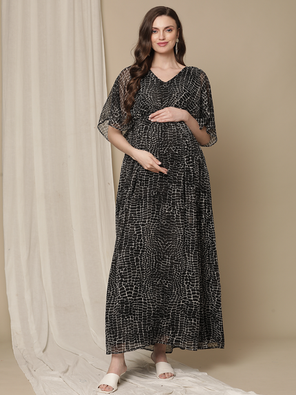 black white maternity dress Buy Black Maternity Maxi Dress