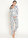 Printed Maternity Pajama Set