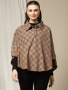 Maternity Woollen Poncho- Brown