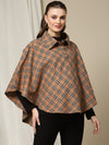 Maternity Woollen Poncho- Brown
