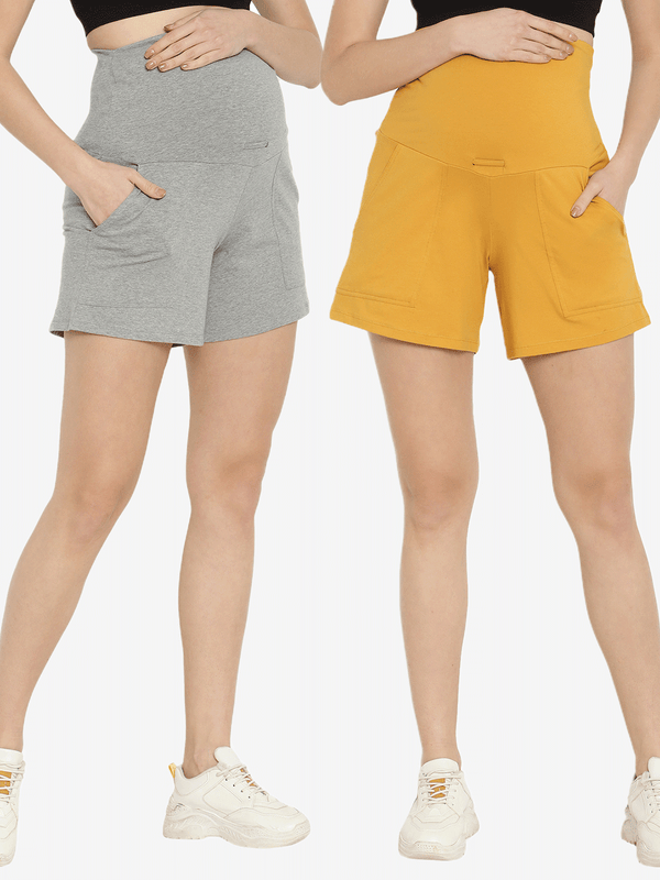 Maternity Cotton Shorts Set