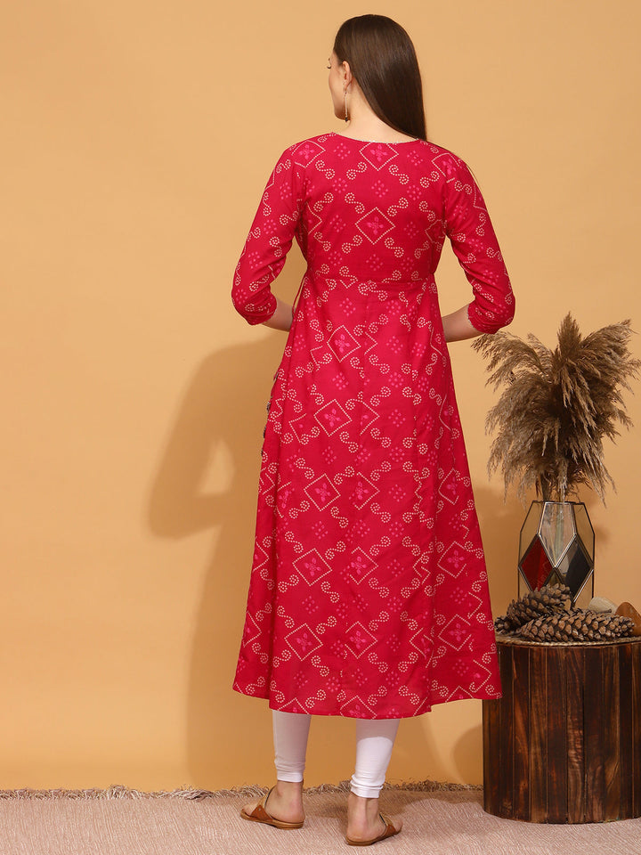 Maternity Red Anarkali Kurti