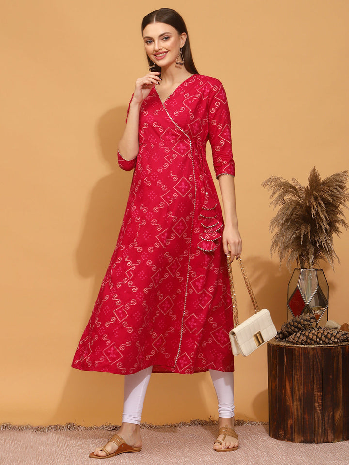 Maternity Red Anarkali Kurti