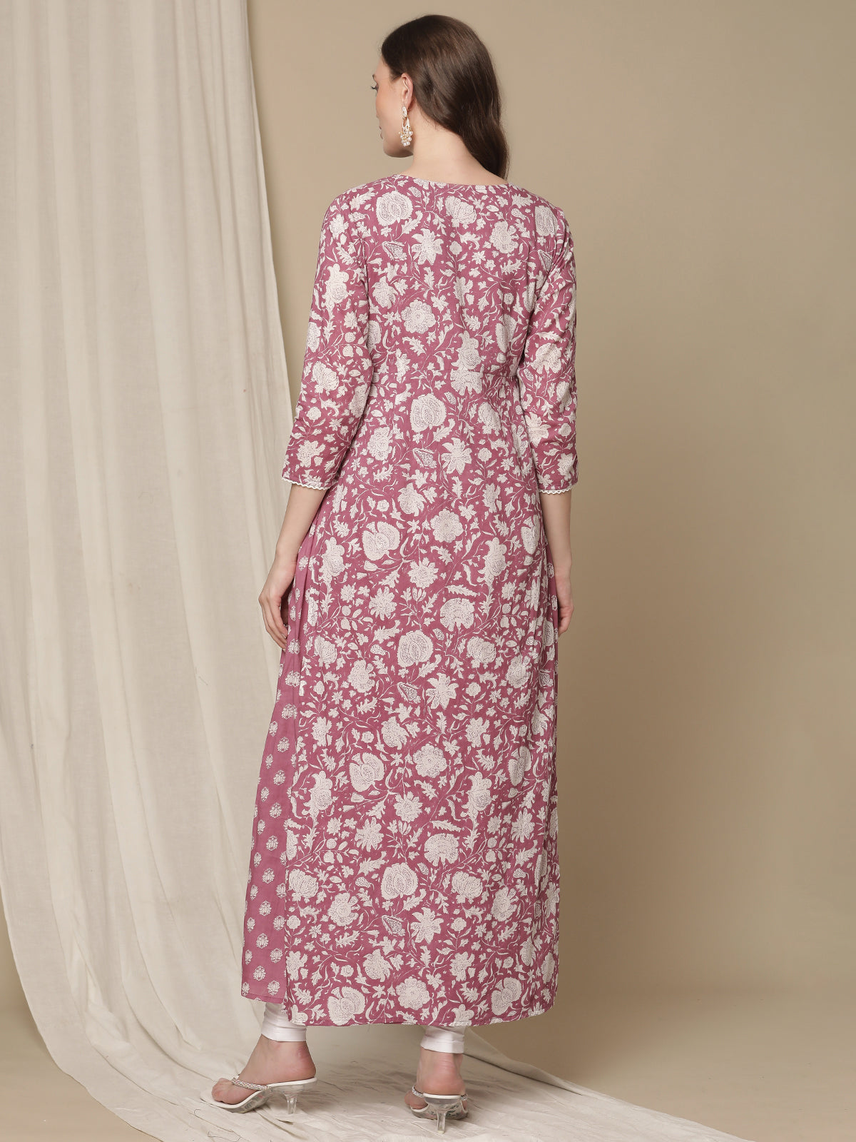 Women's Round Collar Hetvi Design Maternity Dress/Kurti with Cotton Fa –  ParentCircle