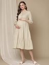 Maternity Cotton Tiered Dress