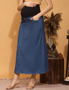 Maternity Denim Long Skirt