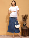 Maternity Denim Long Skirt
