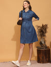 Maternity Denim Shirt Dress