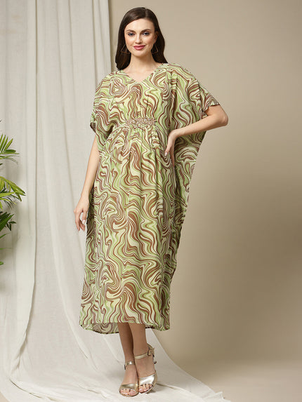 Geomentric Pattern Feeding Kaftan