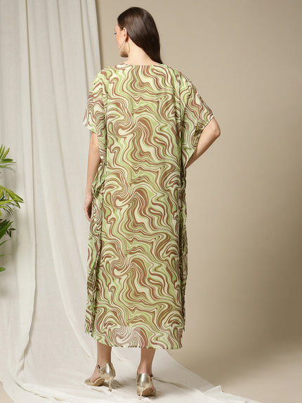 Geomentric Pattern Feeding Kaftan