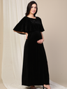Black Velvet Maternity Dress