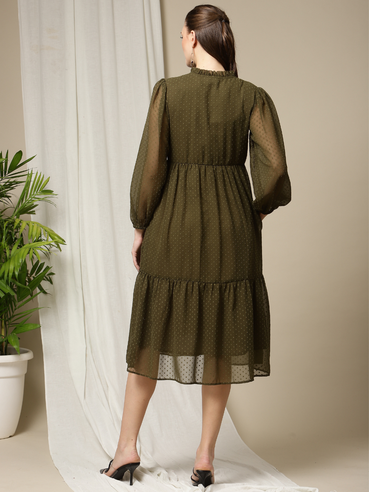 Feeding Swiss Dot Tiered Dress