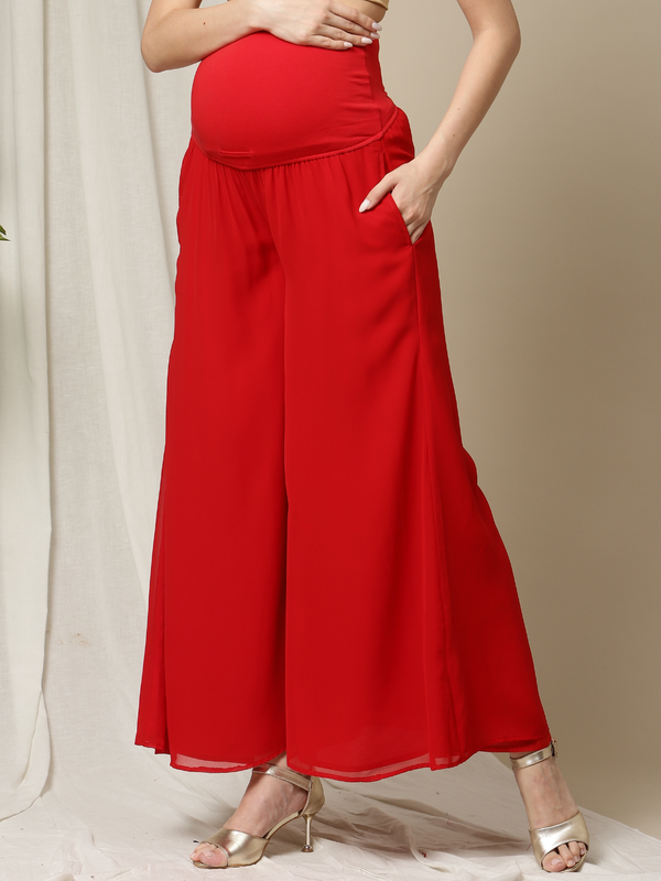 3pc. Maternity Red Suit Set