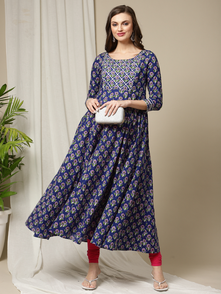 Feeding Anarkali Cotton Kurti