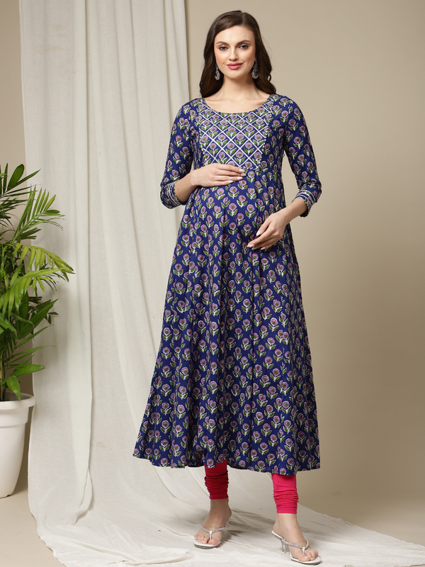 Feeding Anarkali Cotton Kurti
