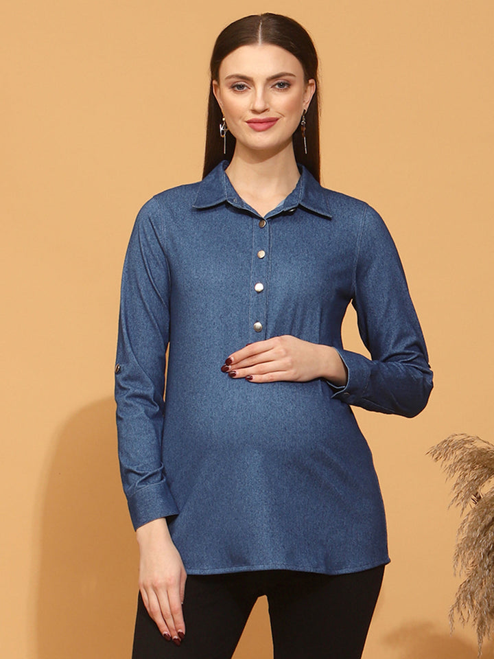 Maternity Denim Tunic