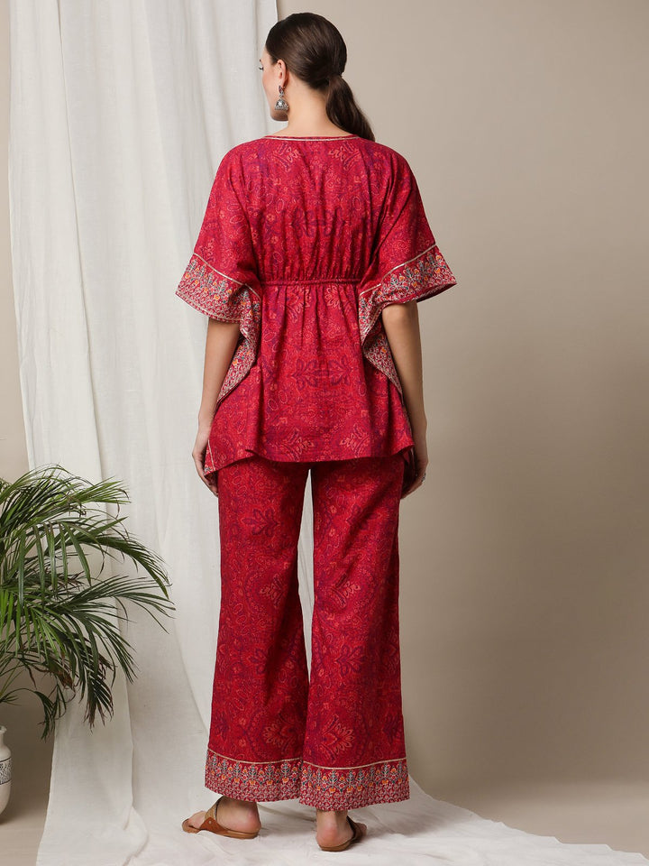2pc. Maternity/Feeding Kaftan Tunic & Palazzo Set