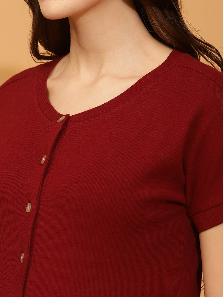 Maternity Ribbed-Knit Top