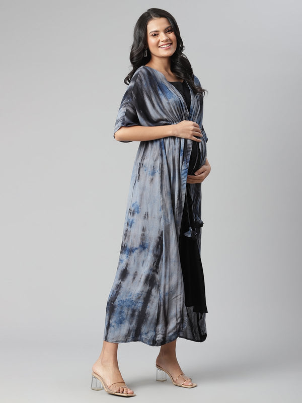 Maternity & Nursing Tie Dye Kimono Kaftan