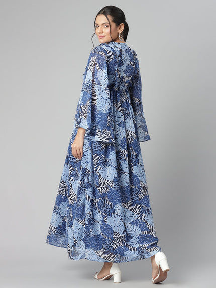 Maternity Convex Blue Maxi Dress