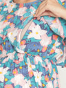Ruffle Sleeve Maternity & Nursing Maxi Dress